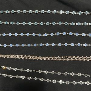 Long necklaces Swarovski crystals 19” on 3 & 28” on the gold you can rope around